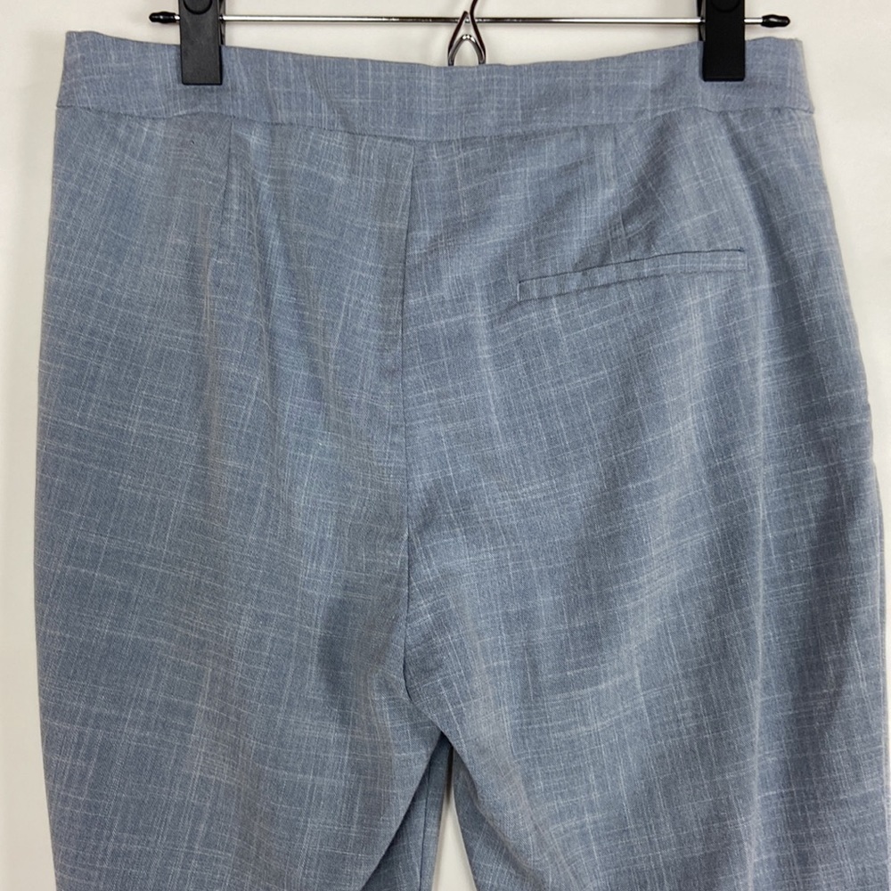 ZARA Blue Pattern Natural Waist Straight Leg Trouser Pants with pockets - Picture 7 of 16
